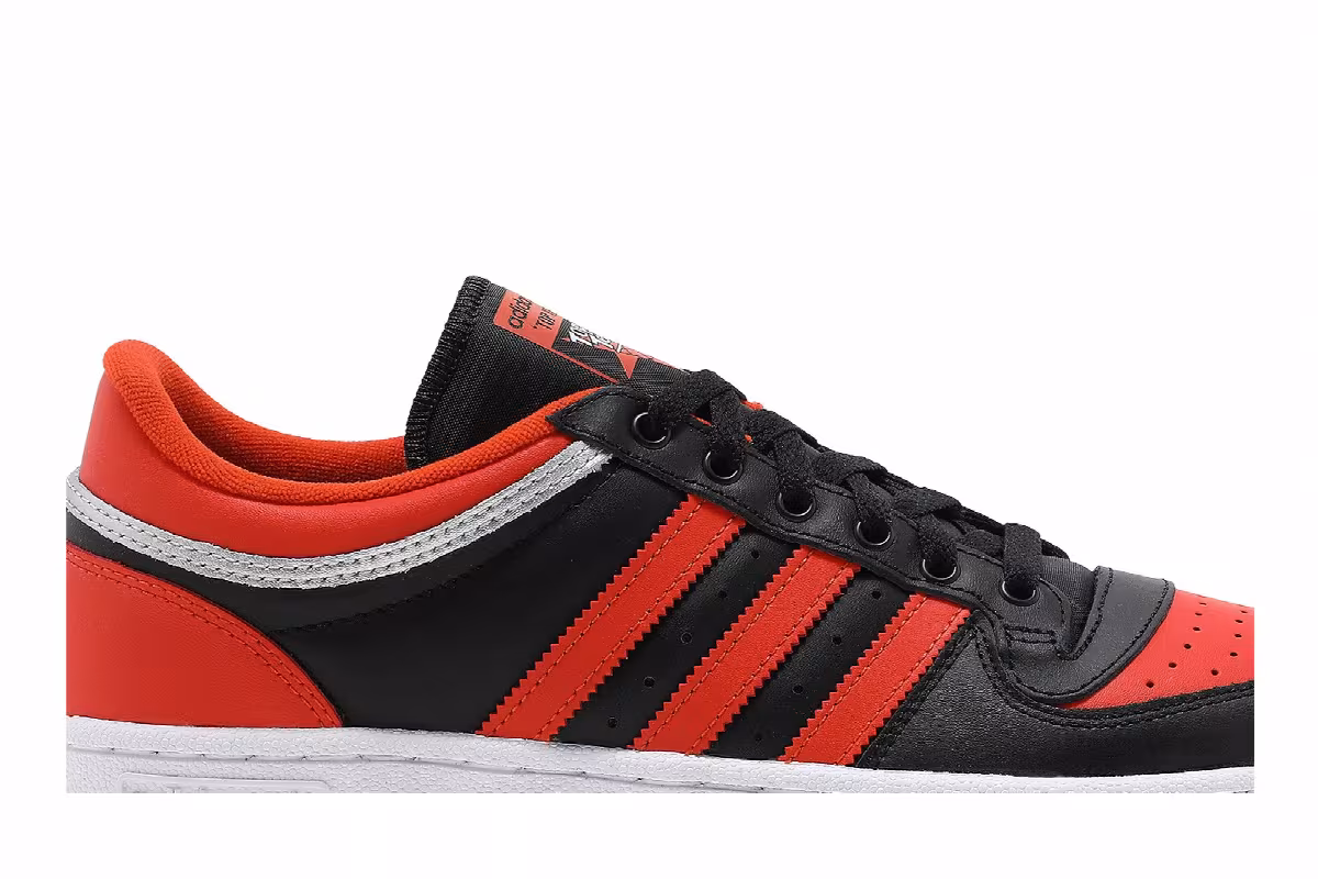 Adidas Top Ten RB Low Black Team Orange, view 3