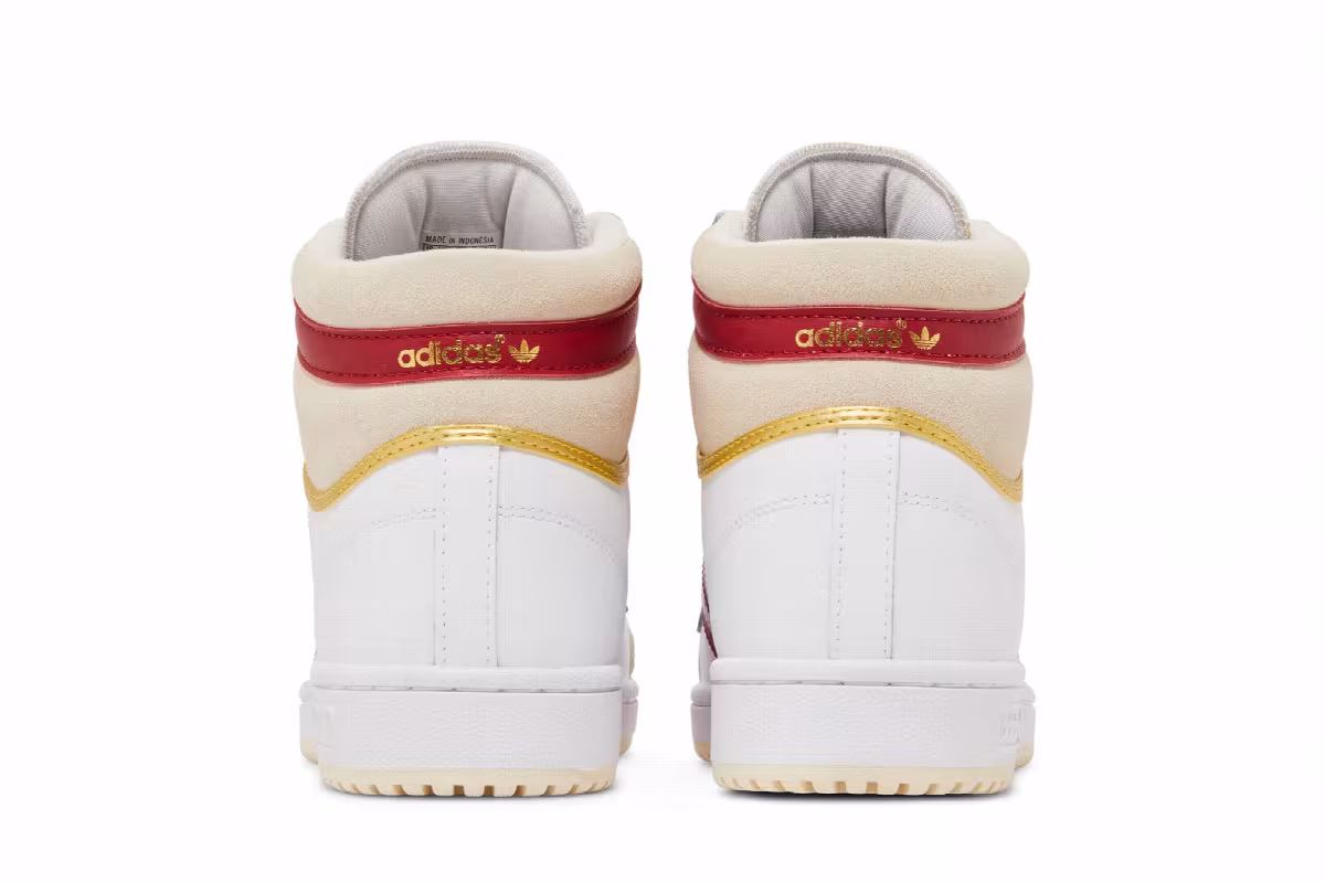 Adidas Top Ten High White Team Victory Red, view 7
