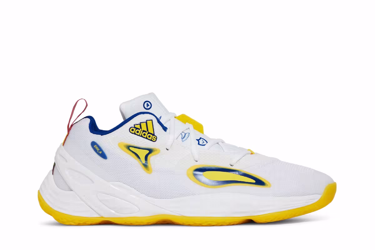 adidas Exhibit A White Team Yellow, view 2