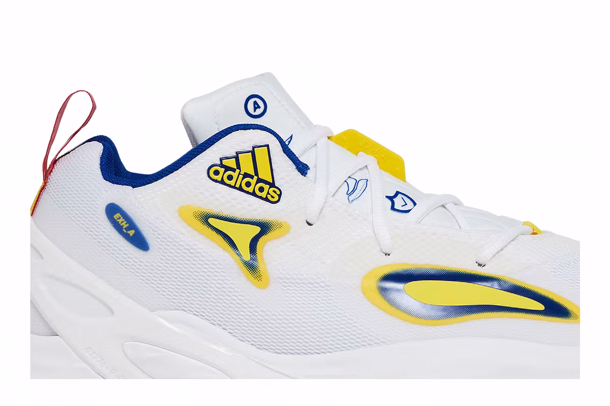 adidas Exhibit A White Team Yellow, view 3
