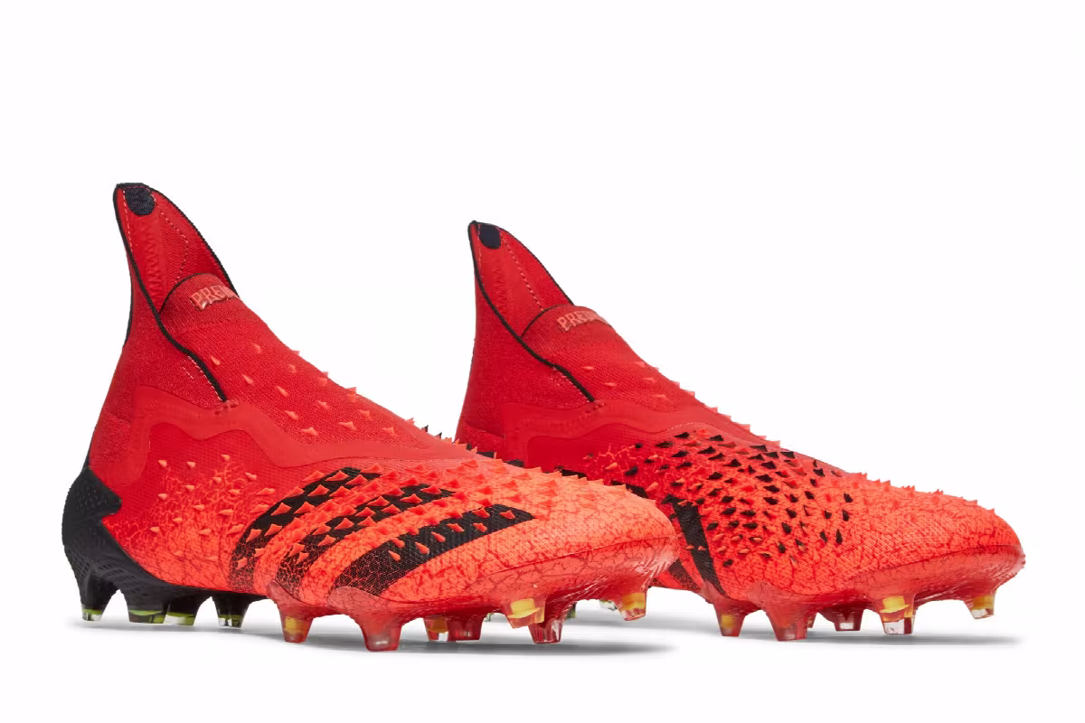 Adidas Predator Freak+ FG Demonskin - Solar Red, view 9