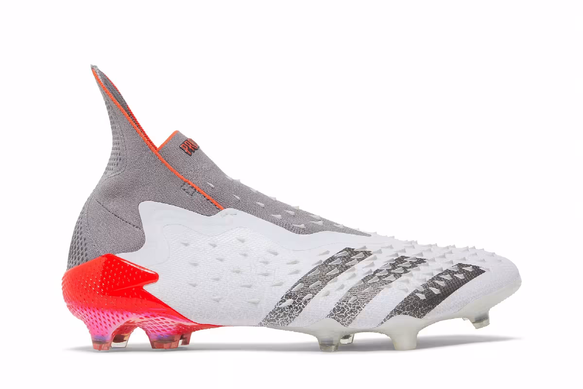 adidas Predator Freak+ FG Demonskin - White Solar Red, view 2