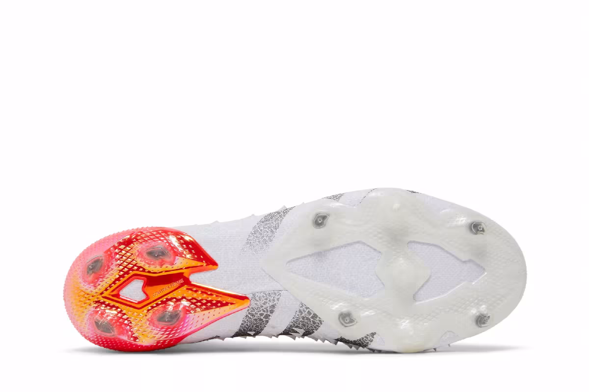 adidas Predator Freak+ FG Demonskin - White Solar Red, view 5