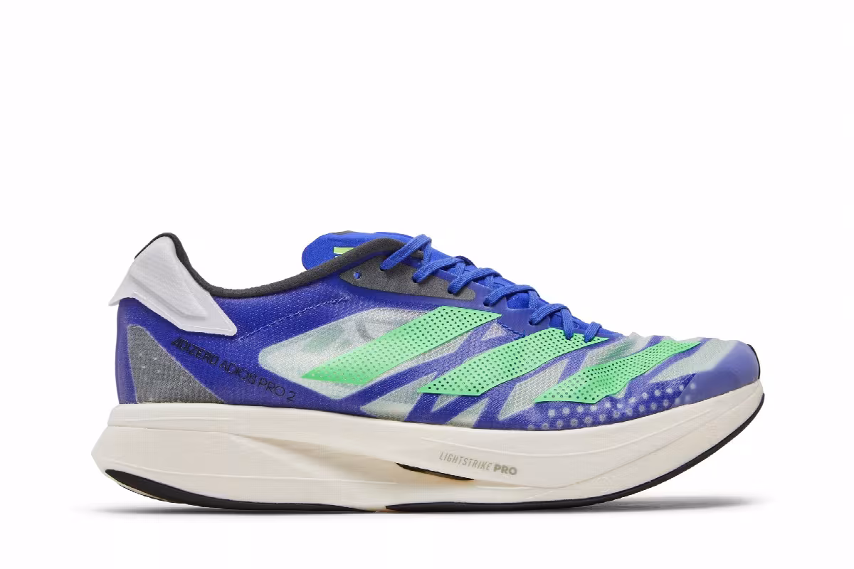 adidas Adizero Adios Pro 2 Sonic Ink Screaming Green, view 2