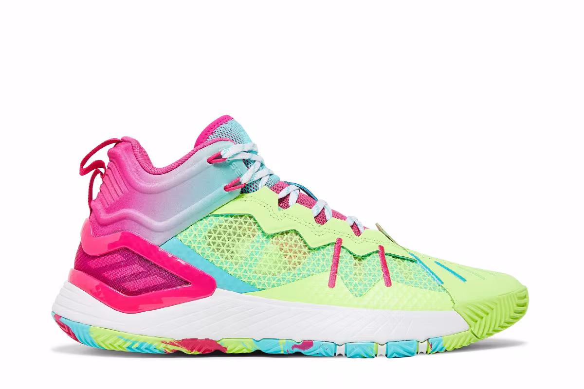 adidas D Rose Son of Chi Godspeed - Signal Green Pink, view 2