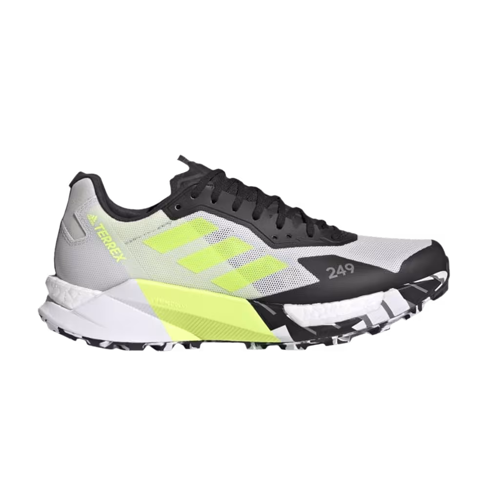 Adidas Women's Terrex Agravic Ultra Trail White Solar Yellow