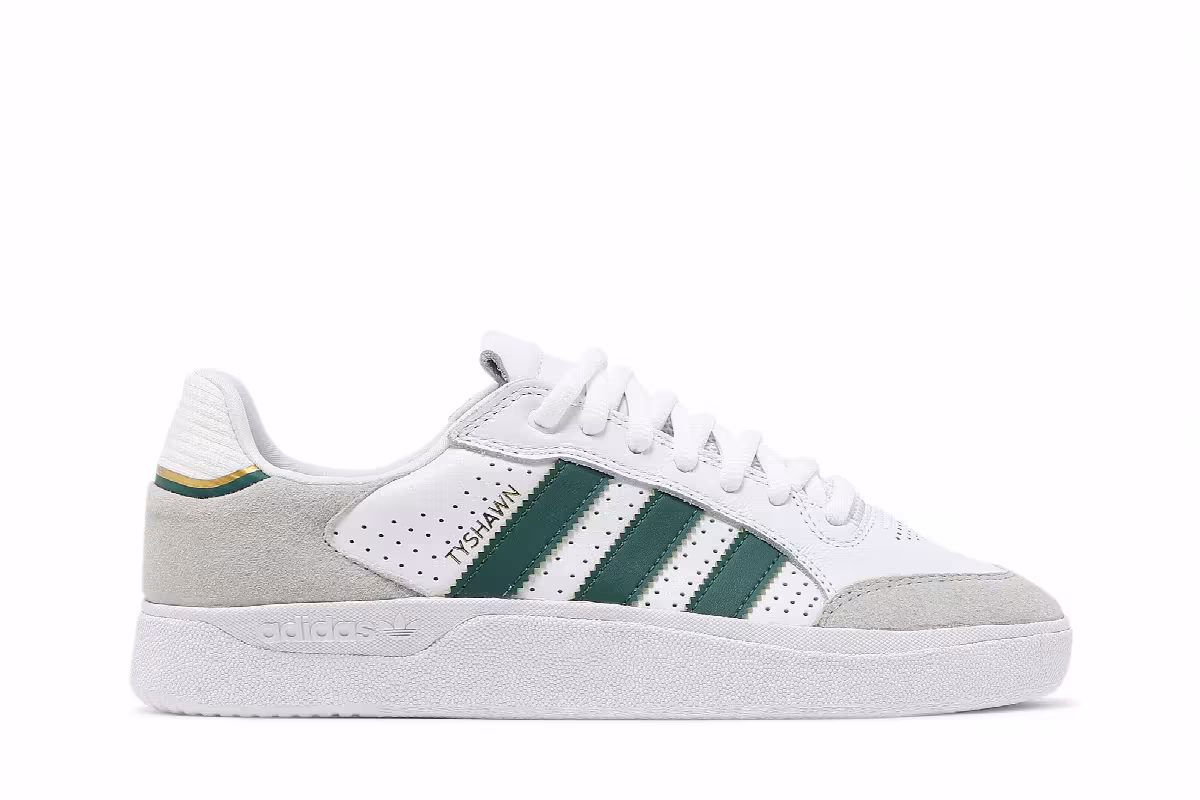Adidas Tyshawn Low White Collegiate Green, view 2