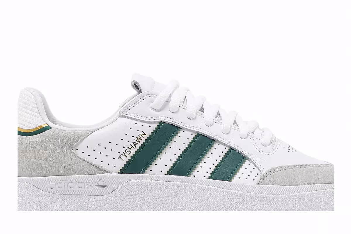 Adidas Tyshawn Low White Collegiate Green, view 3