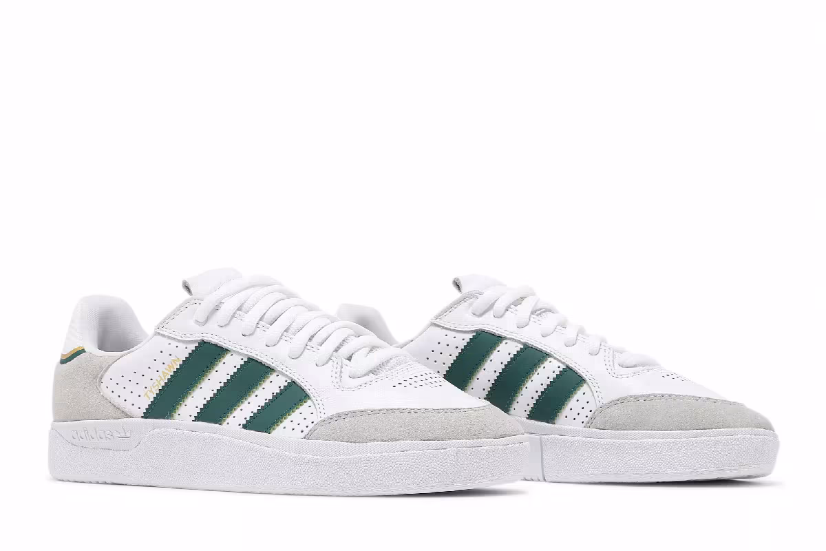 Adidas Tyshawn Low White Collegiate Green, view 9