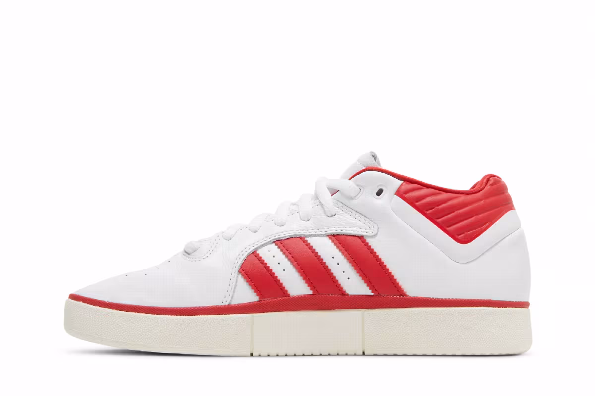 Adidas Tyshawn Mid White Scarlet, view 4