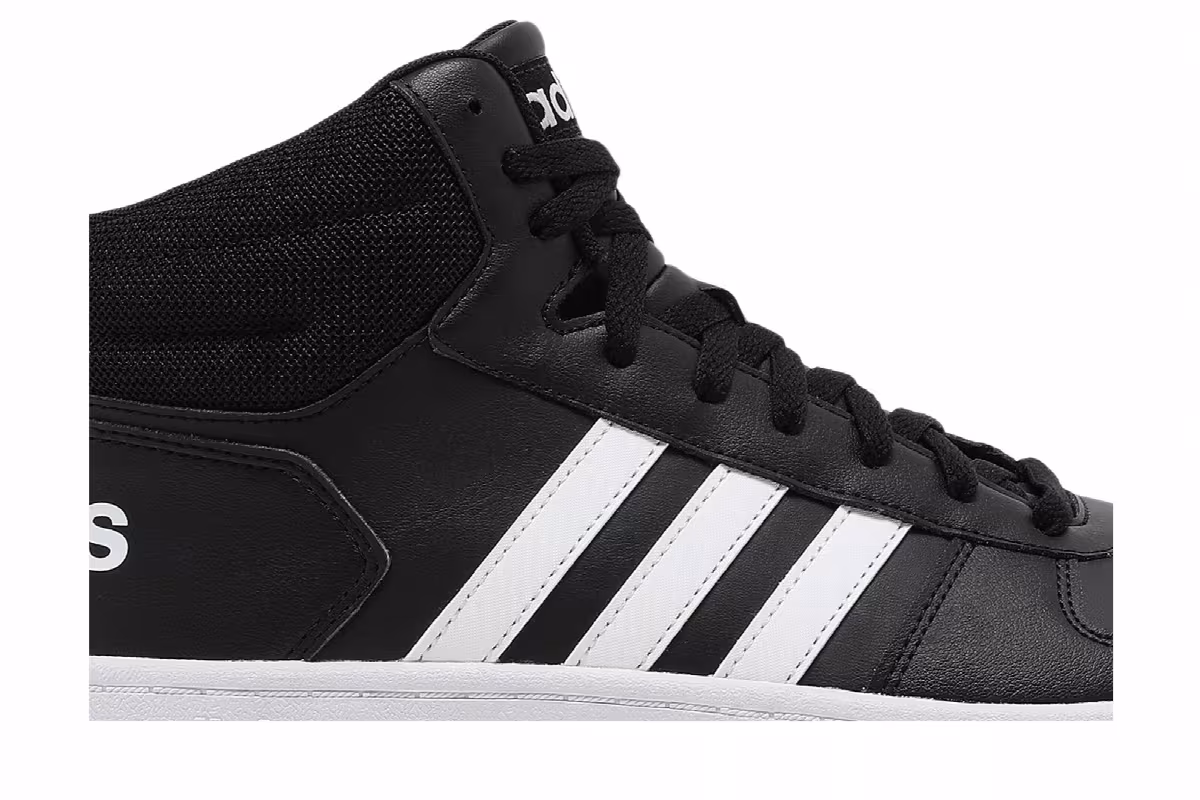 Adidas Hoops 2.0 Mid Black White, view 3