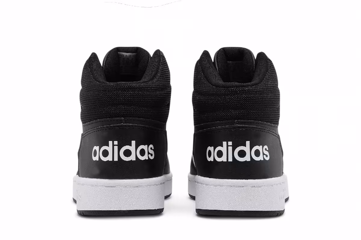 Adidas Hoops 2.0 Mid Black White, view 7