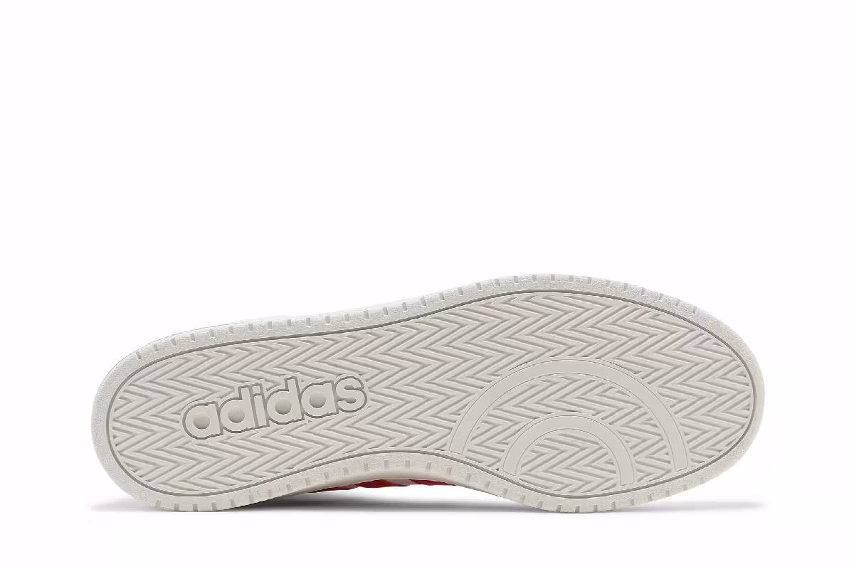 Adidas Hoops 2.0 Mid White Vivid Red, view 5