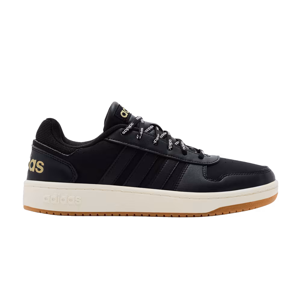 adidas Hoops 2.0 Mid Black White Tint Gum
