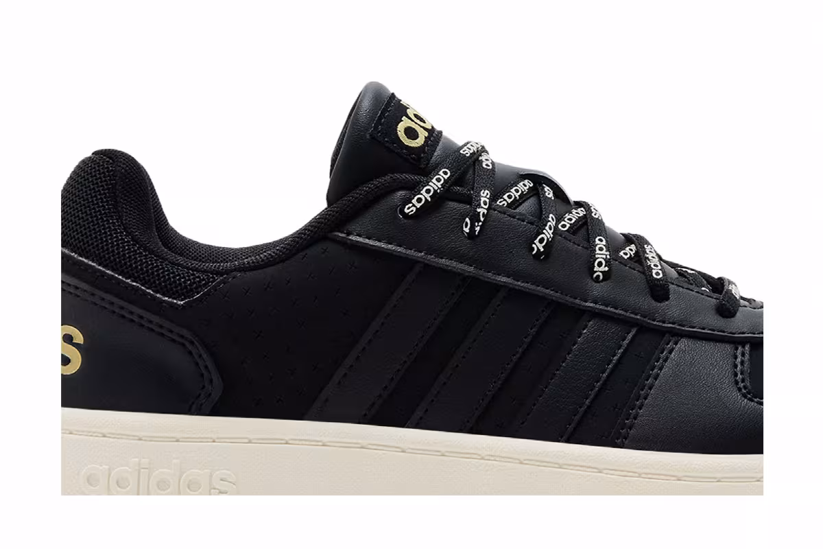 adidas Hoops 2.0 Mid Black White Tint Gum, view 3