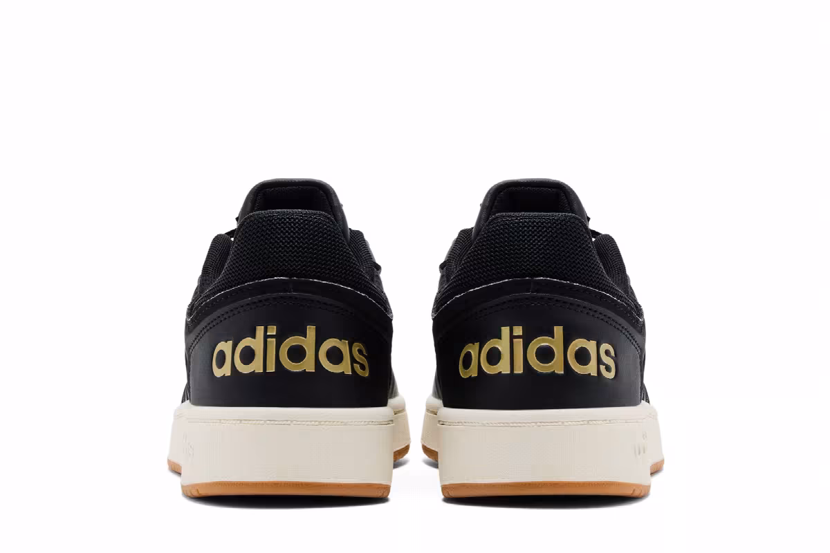 adidas Hoops 2.0 Mid Black White Tint Gum, view 7