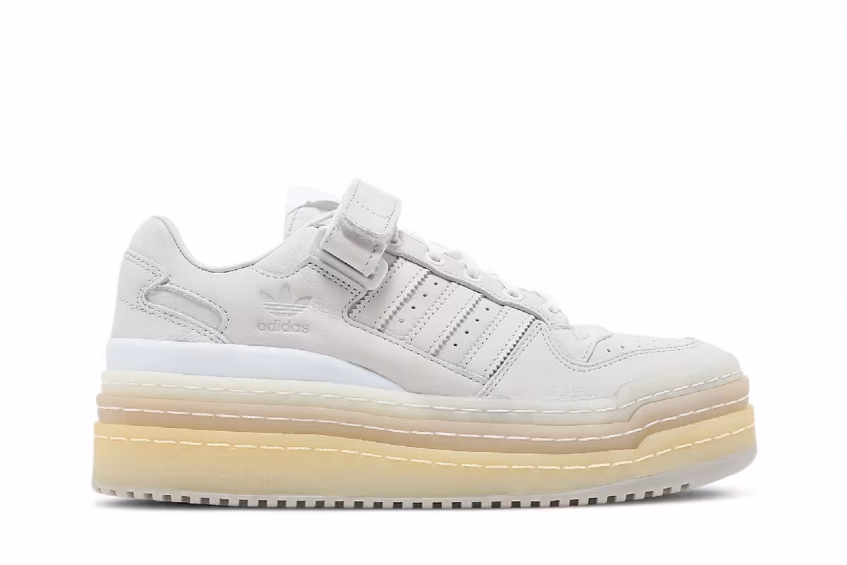 adidas Women's Triple Platforum Low Crystal White, view 2