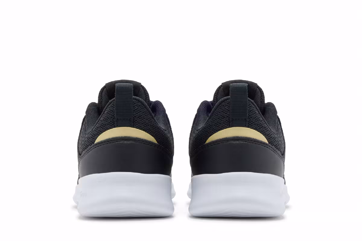 adidas Women's QT Racer 2.0 Black Gold Metallic, view 7