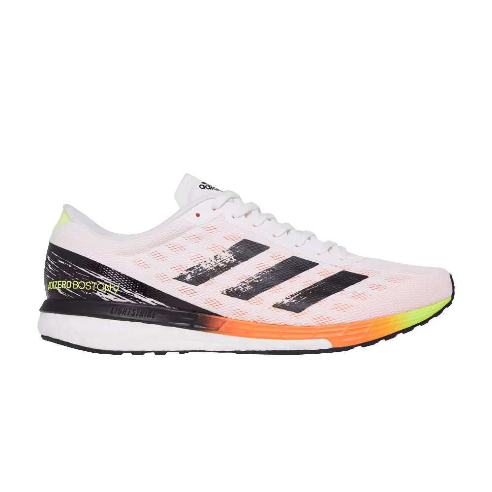 Adidas Adizero Boston 9 White Screaming Orange