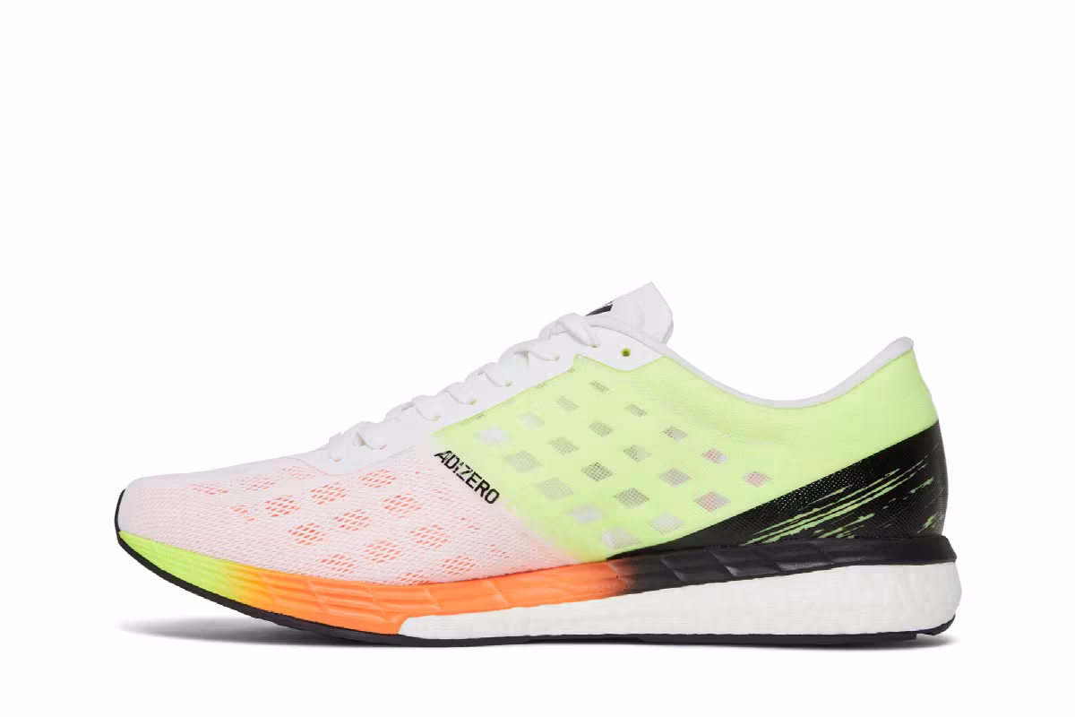 Adidas Adizero Boston 9 White Screaming Orange, view 4