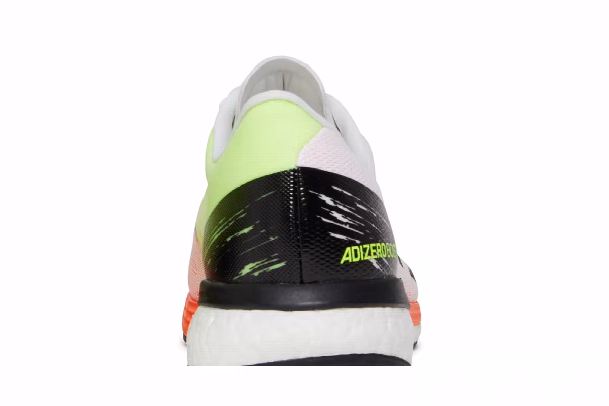Adidas Adizero Boston 9 White Screaming Orange, view 8