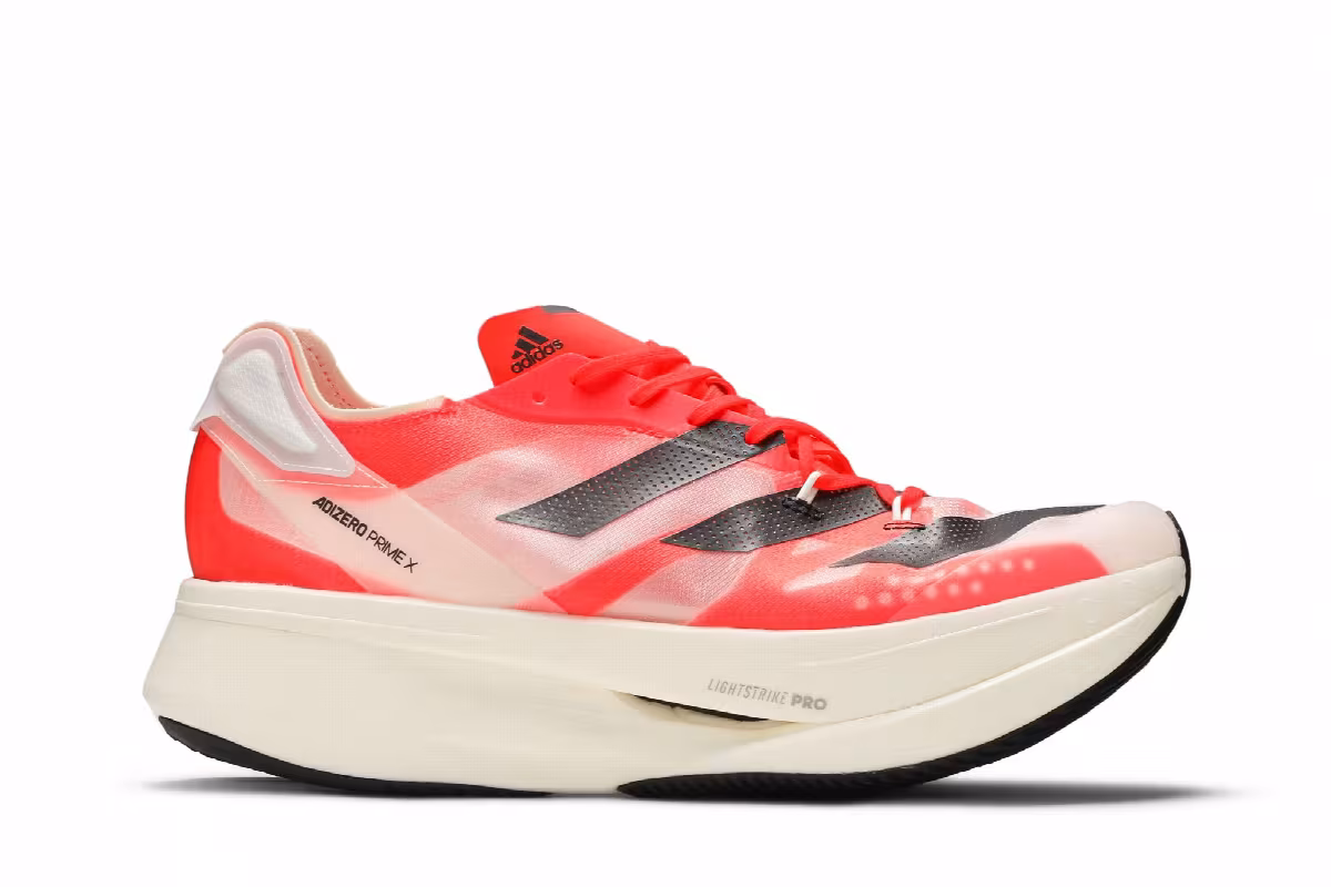 adidas Adizero Prime X White Solar Red, view 2