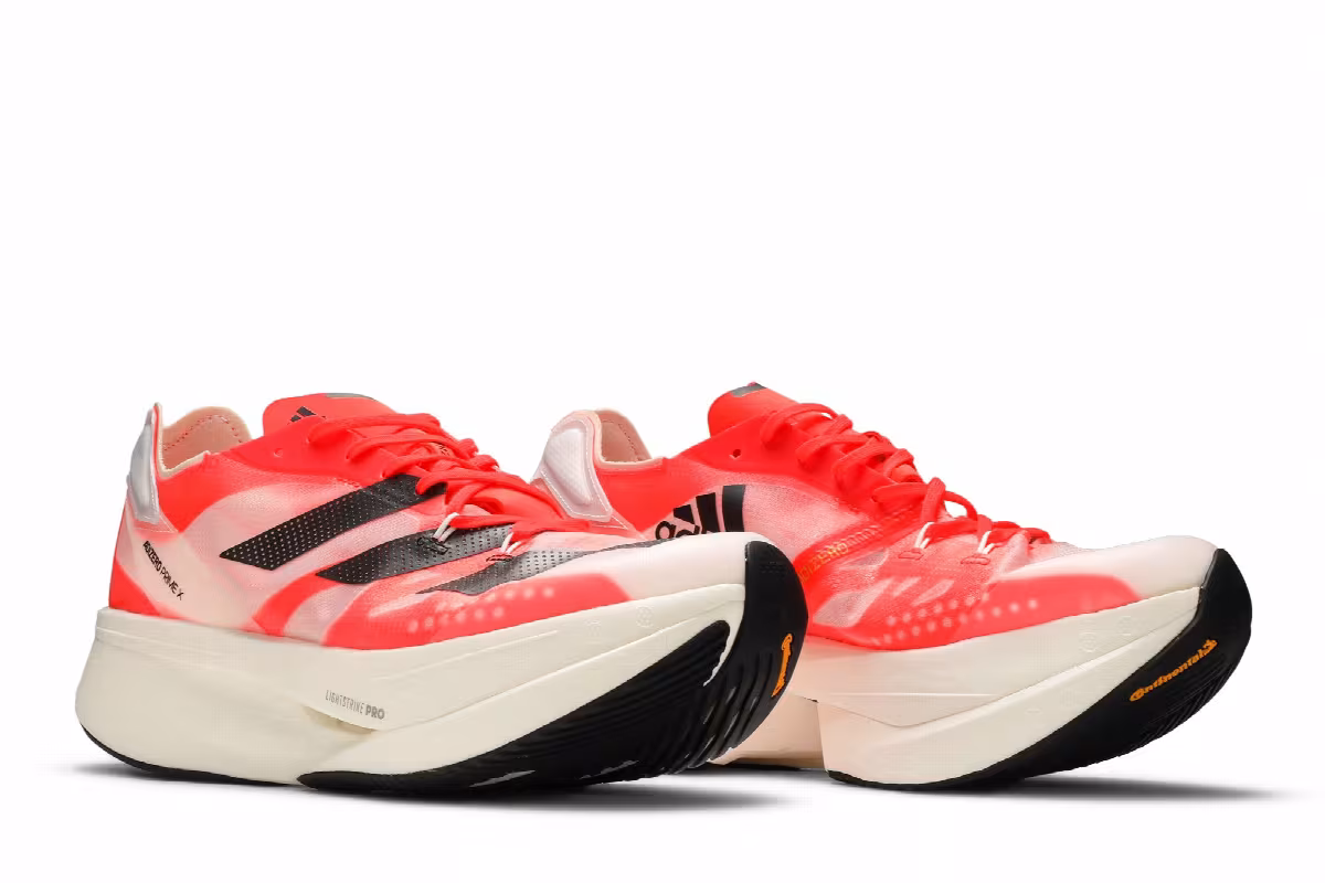adidas Adizero Prime X White Solar Red, view 9