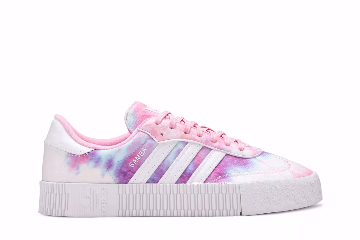 Adidas Women's Sambarose Tie Dye - True Pink, view 2