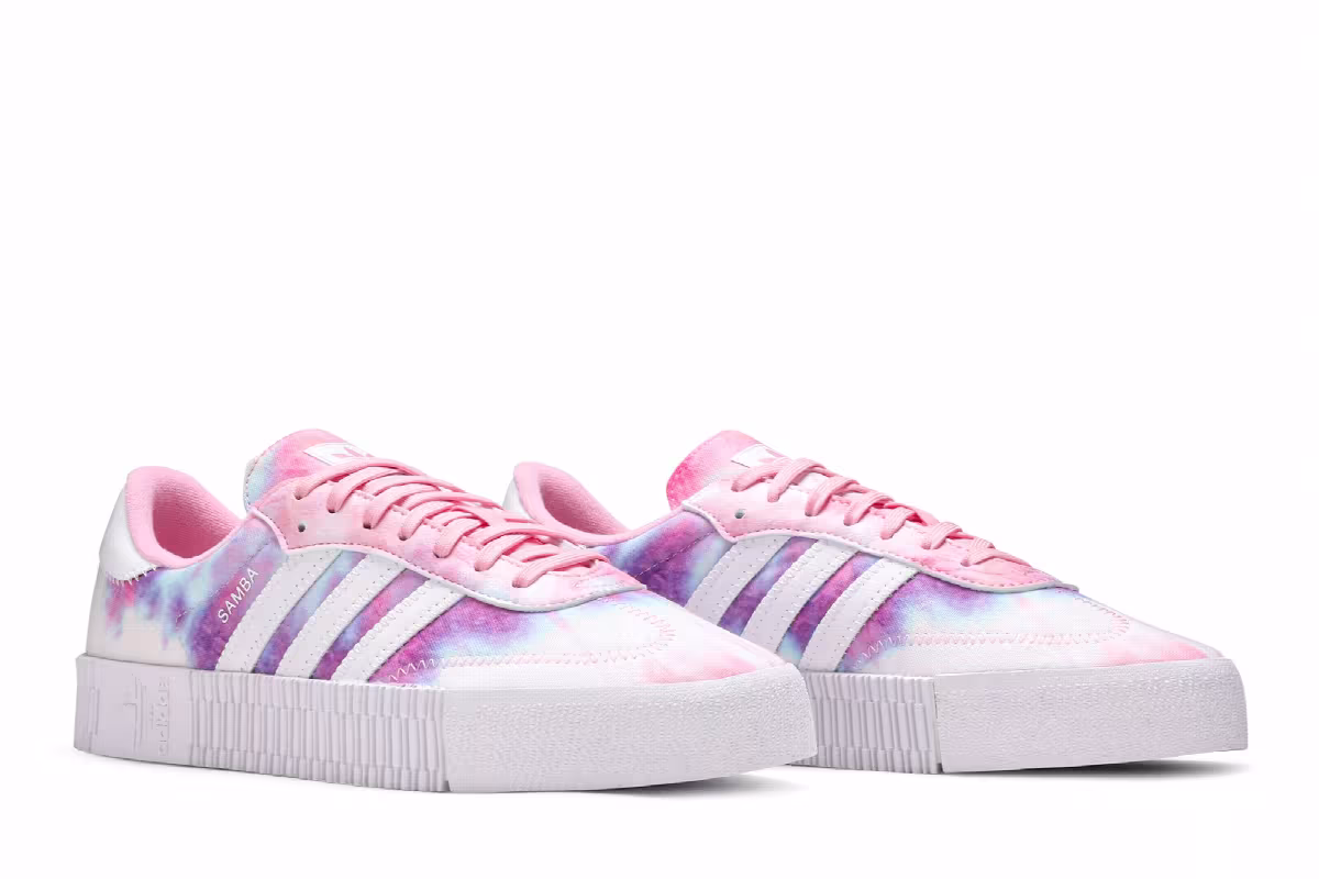 Adidas Women's Sambarose Tie Dye - True Pink, view 9
