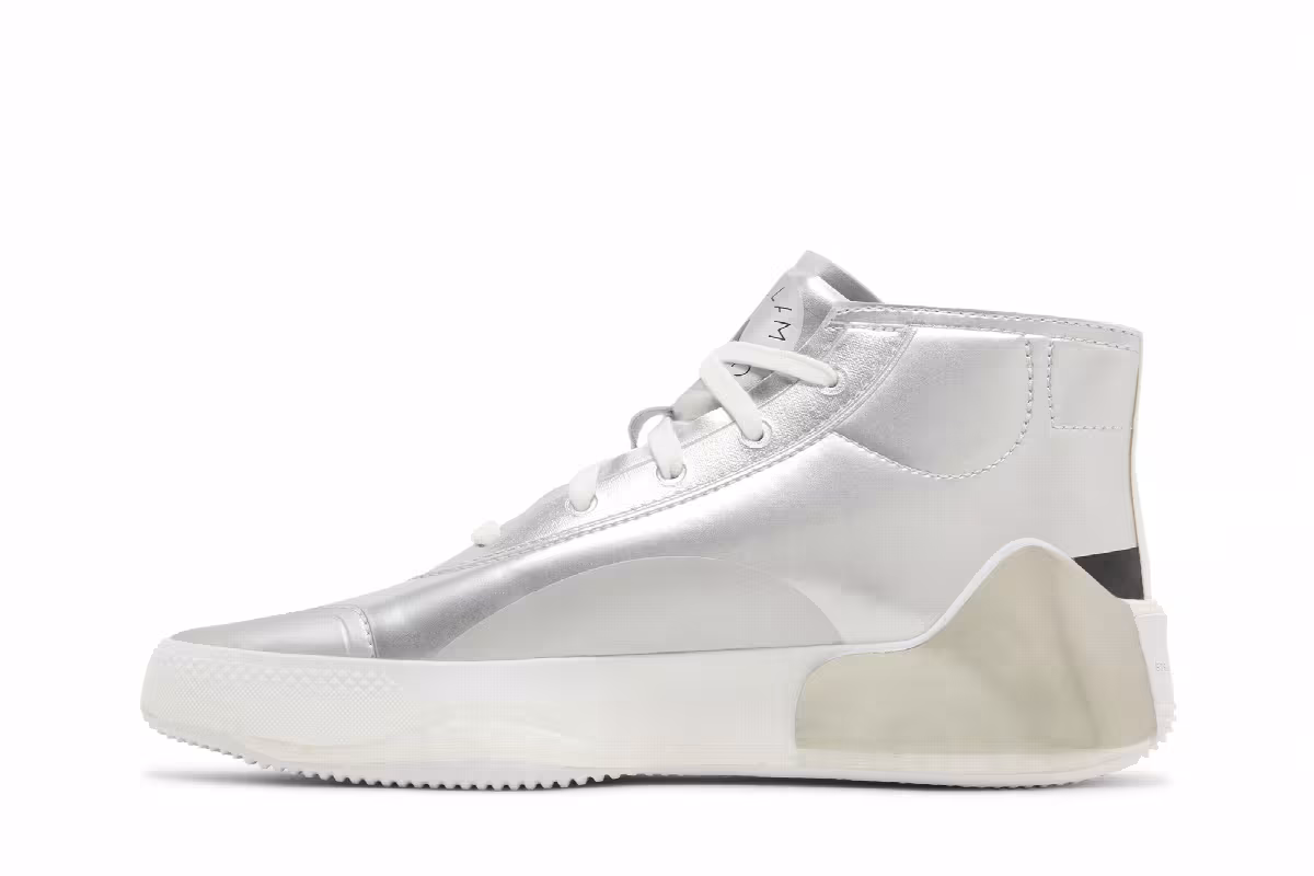 Stella McCartney x adidas Women's Treino Mid Silver Metallic, view 4