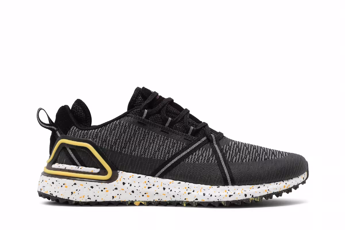 adidas Solarthon Primegreen Spikeless Golf Black Solar Gold, view 2
