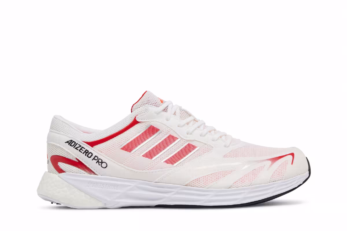 Adidas Adizero Pro V1 DNA White Solar Red, view 2