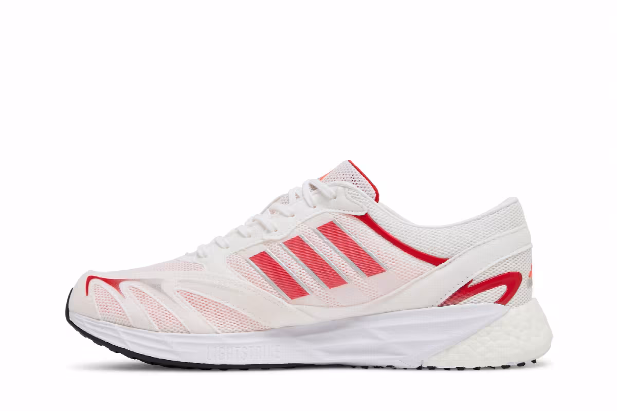 Adidas Adizero Pro V1 DNA White Solar Red, view 4
