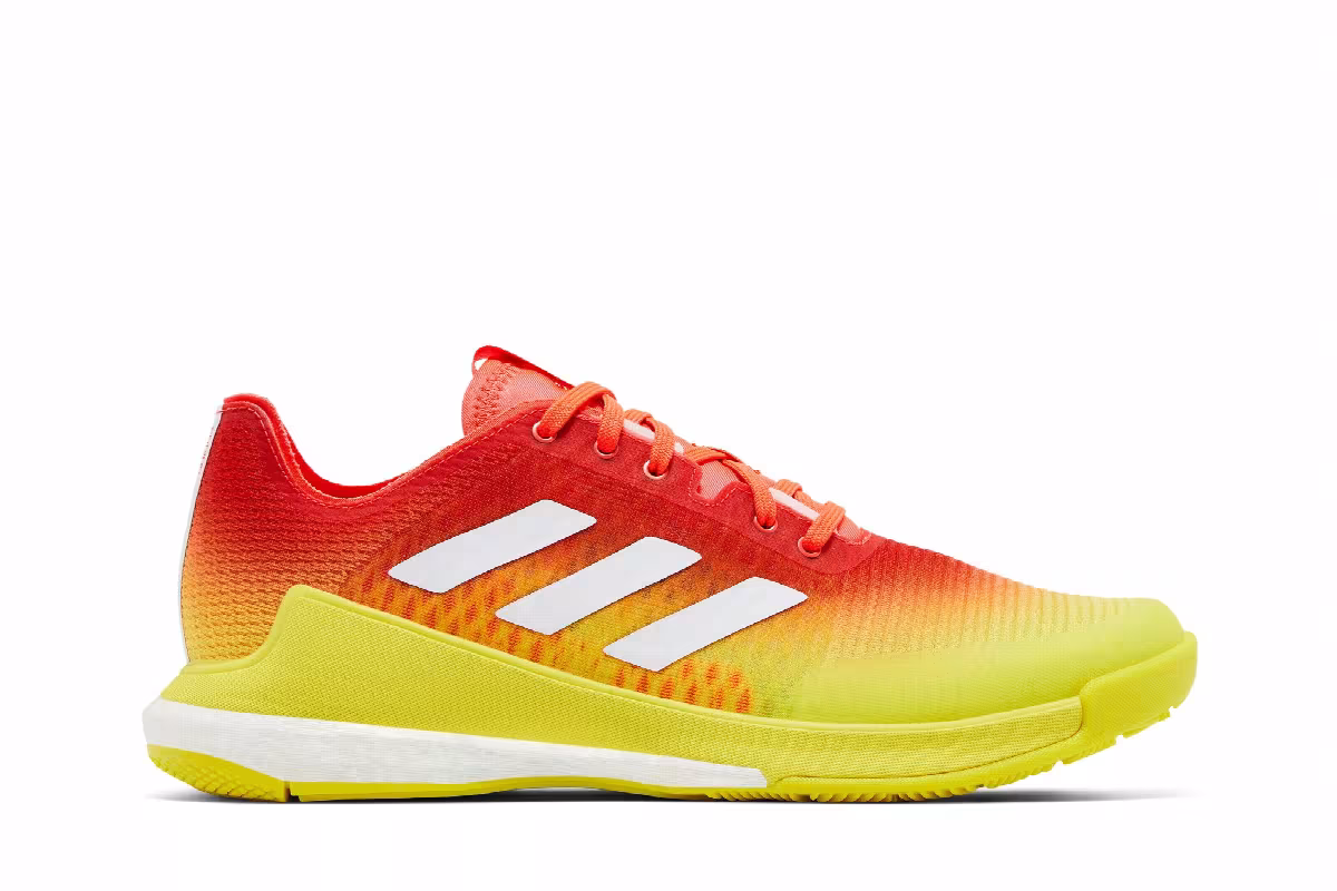 Adidas Women's Crazyflight Solar Red Acid Yellow, view 2