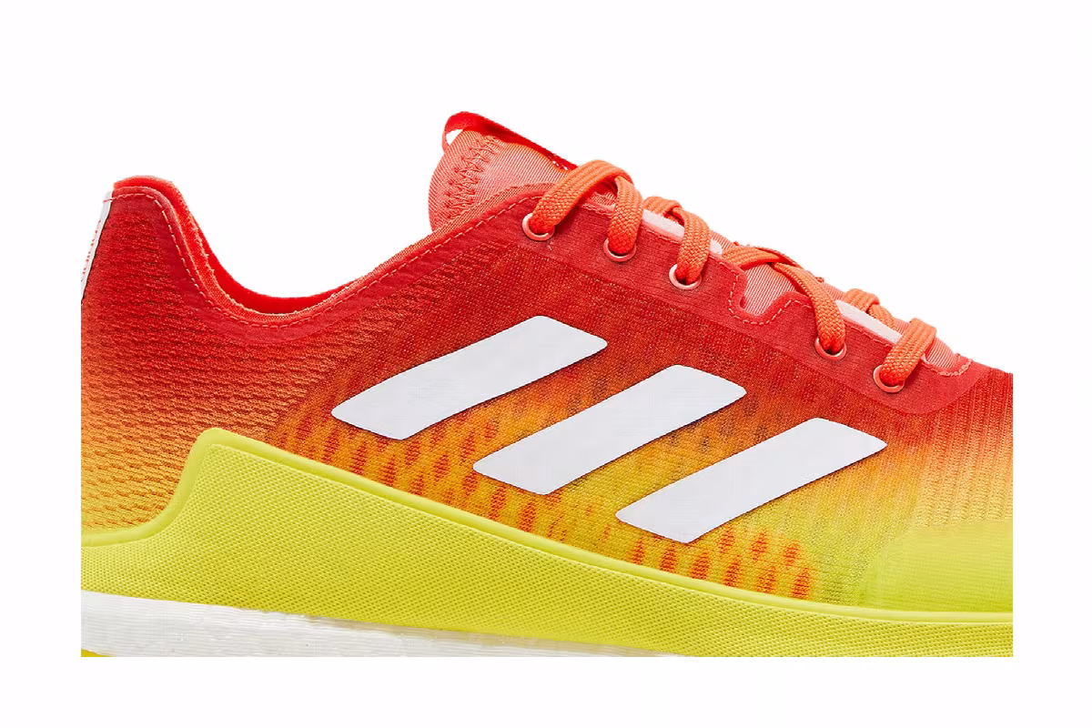 Adidas Women's Crazyflight Solar Red Acid Yellow, view 3