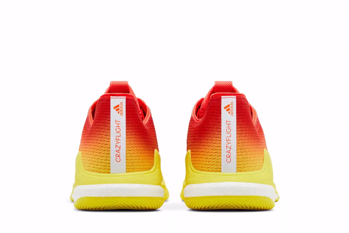 Adidas Women's Crazyflight Solar Red Acid Yellow, view 7