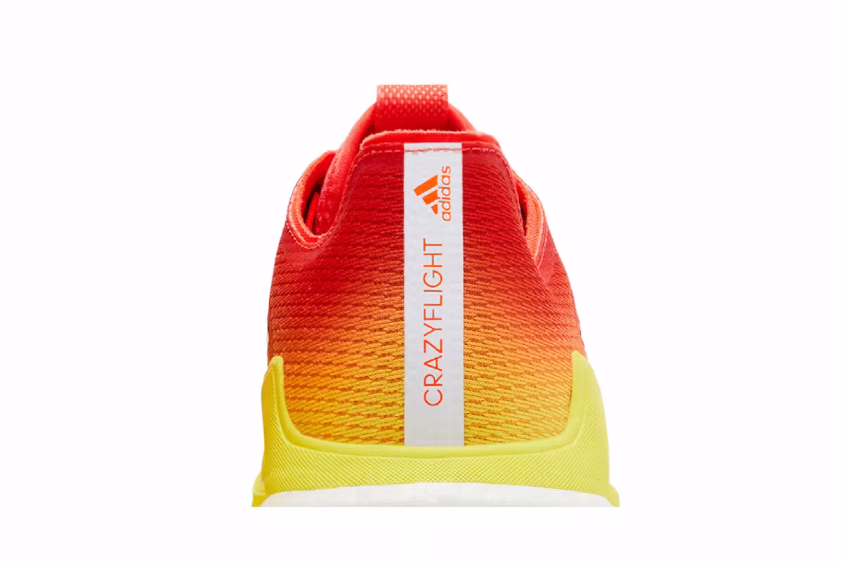 Adidas Women's Crazyflight Solar Red Acid Yellow, view 8