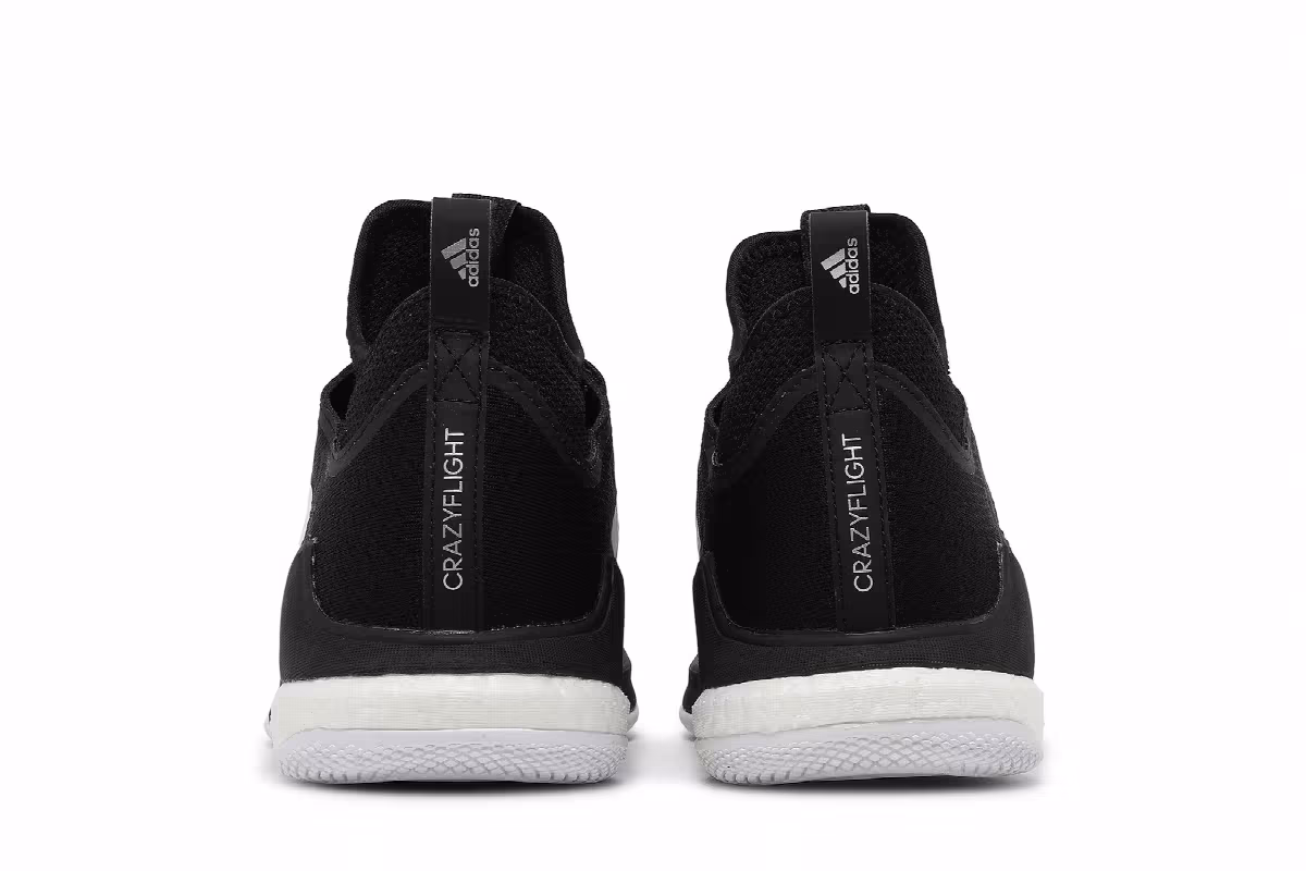 Adidas Women's Crazyflight Mid Black White, view 7
