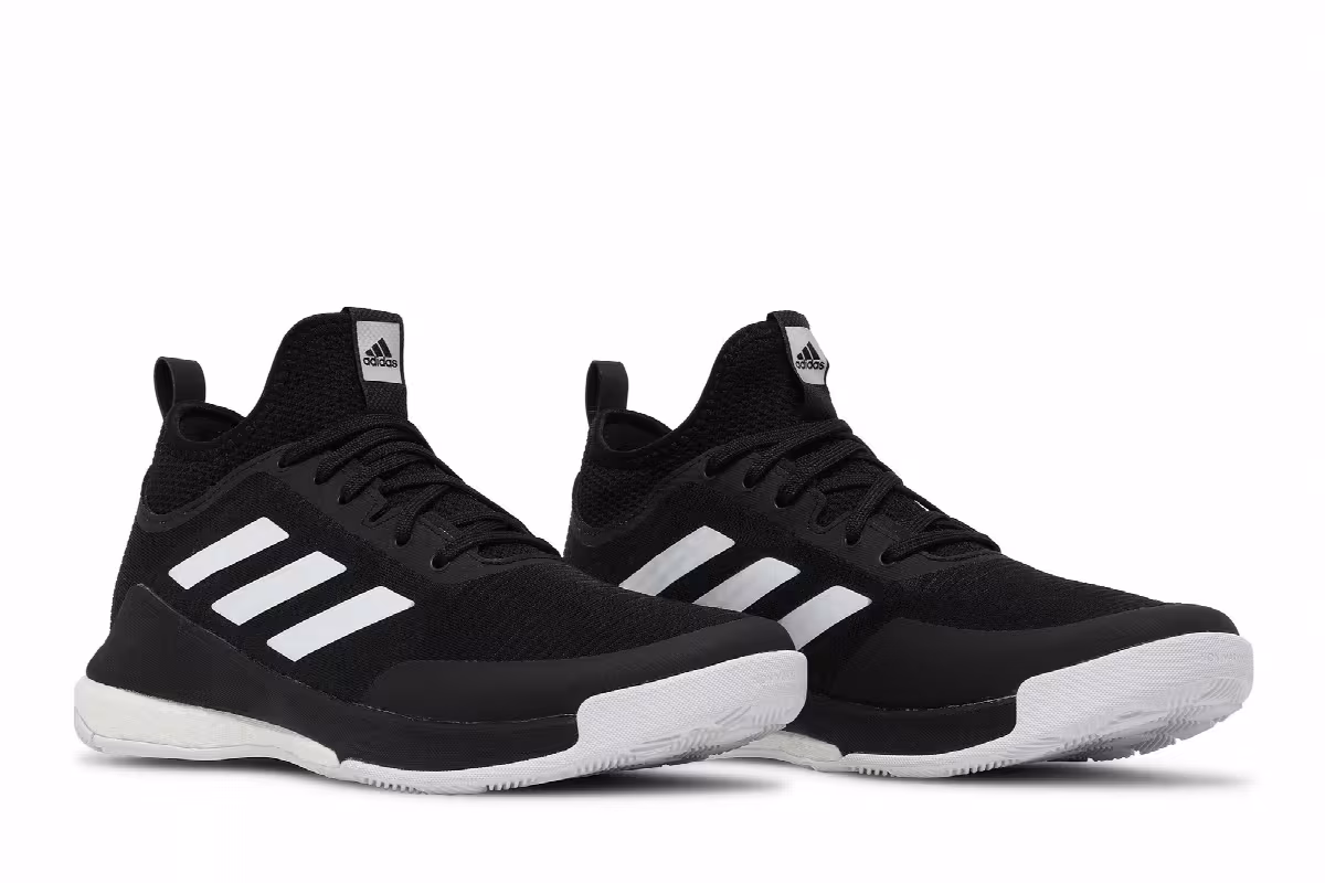 Adidas Women's Crazyflight Mid Black White, view 9