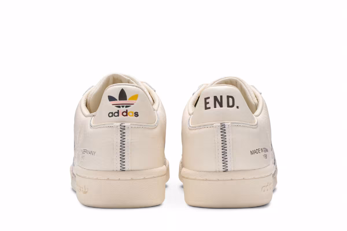 END. x adidas Continental 80 German Engineering - Cream, view 7