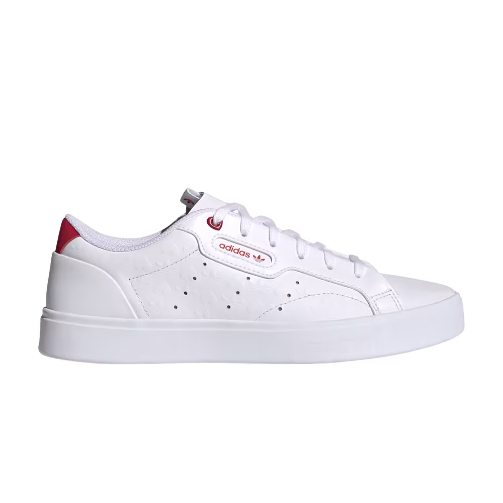 Adidas Women's Sleek Heart Embossed - White Scarlet