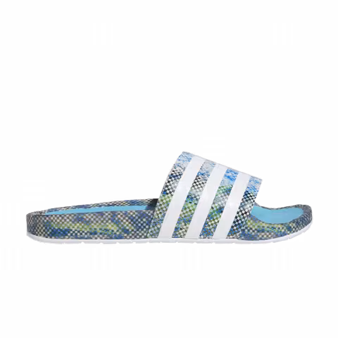 Ninja x adidas Adilette Boost Slide 'Time In - Signal Cyan Glow Pink'