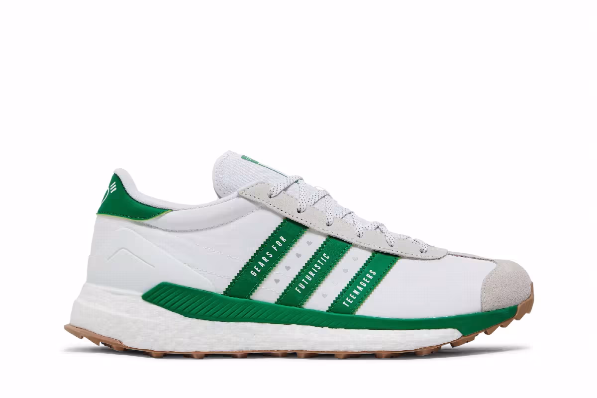 Human Made x adidas Country Gears For Futuristic Teenagers - White Green, view 2
