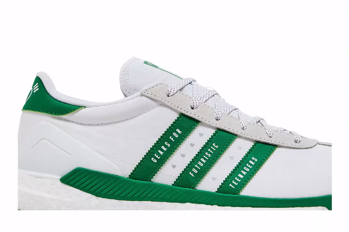 Human Made x adidas Country Gears For Futuristic Teenagers - White Green, view 3
