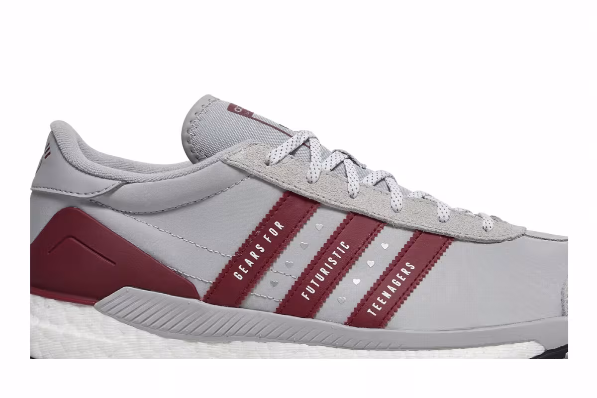 Human Made x adidas Country Free Hiker Grey Burgundy, view 3