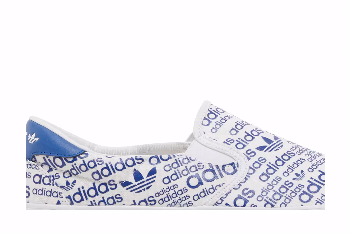 Adidas Court Rallye Slip Allover Logo - Collegiate Royal, view 3