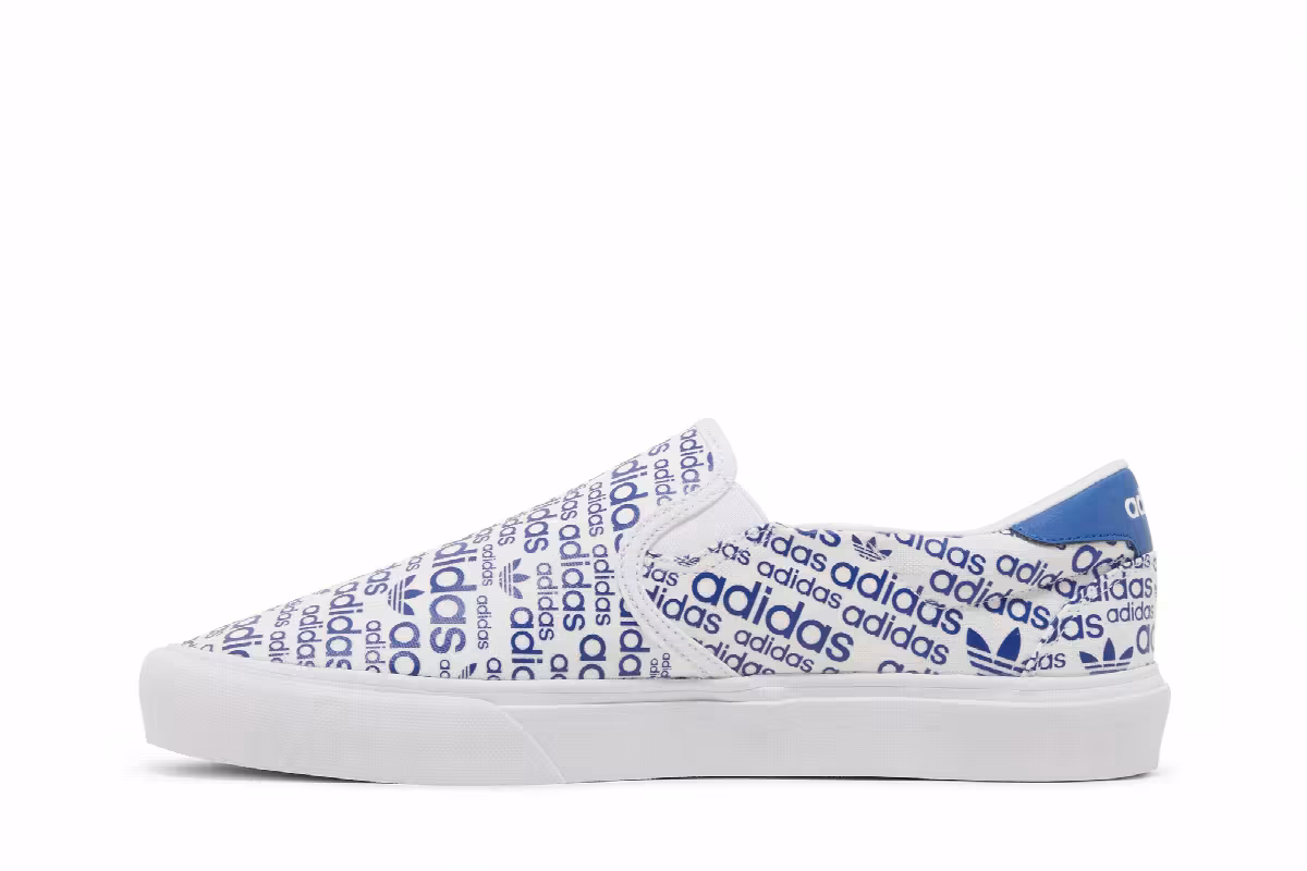Adidas Court Rallye Slip Allover Logo - Collegiate Royal, view 4