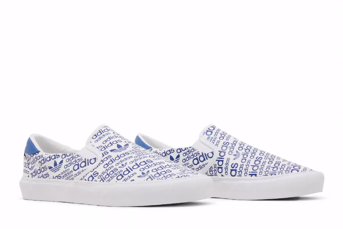 Adidas Court Rallye Slip Allover Logo - Collegiate Royal, view 9