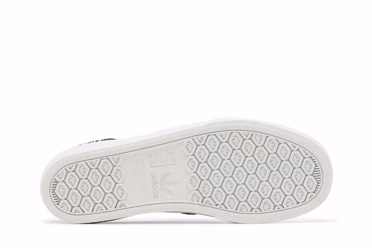 Adidas Court Rallye Slip Allover Logo - Black White, view 7