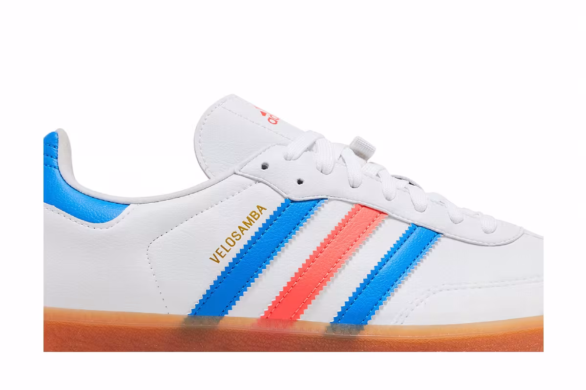 adidas Velosamba White Blue Rush Turbo, view 3